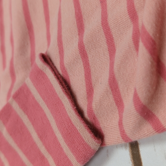 Hanna Andersson Pink Striped Kimono Bodysuit Size 70 6-12M - Picture 5 of 6